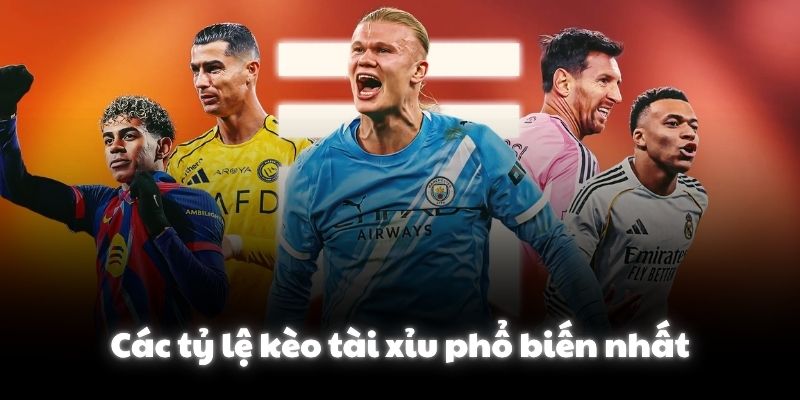 Các tỷ lệ kèo tài xỉu phổ biến nhất